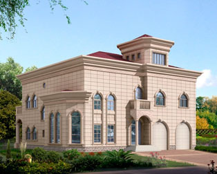 二层豪华现代带双车库别墅