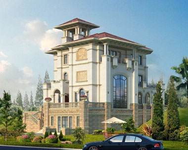 现代外观美丽大方别墅图