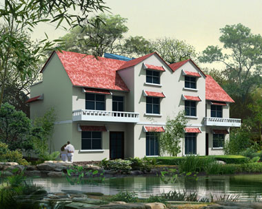 兄弟双拼三层简洁实用别墅图