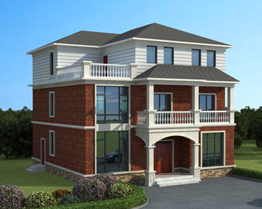 AS071浙江丽水胡先生私家简洁三层别墅图欣赏12mX13m