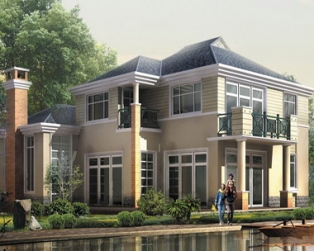 [永云别墅]AT249二层大型现代别墅建筑设计图纸17m×14m