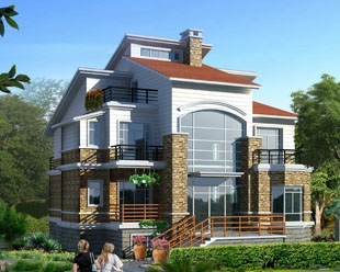 [永云别墅]AT71三层带地下双车库豪华住宅别墅全套图纸13m×14m