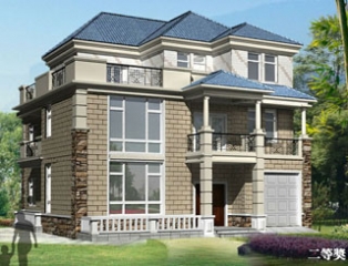 【永云别墅】AT972三层高档别墅带车库建房设计施工图纸14m×15m