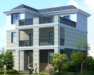 AT127三层带露台健身室别墅建筑结构施工图纸11.5m×11.5m