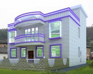 552农村三层简约时尚别墅设计图纸12m×11m