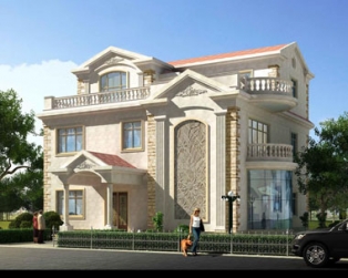 【永云别墅】AT918三层豪宅大型装电梯别墅设计图纸15m×15m