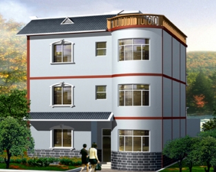 AT162新农村现代三层别墅全套设计图纸11m×11m