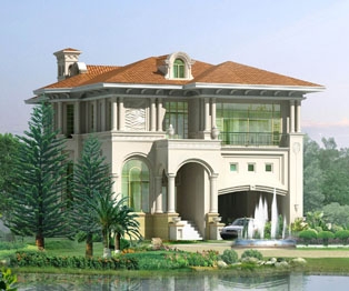 [永云别墅]AT567带地下窒双车库二层豪华别墅全套设计图纸 15m×20m