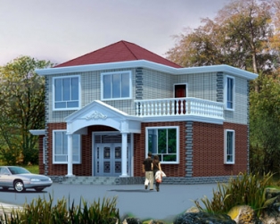 [永云别墅]AT287号新农村二层小别墅设计图纸11m×9m