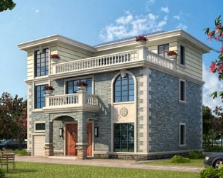 永云别墅AT263三层简洁大方带车库别墅建筑施工全套图纸12.5mx11.7m