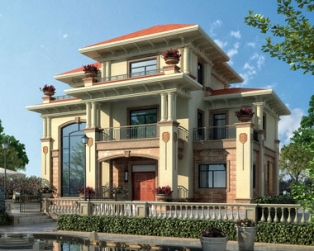 永云别墅AT268三层高端豪华复式别墅建筑设计施工图纸15.3mx10m