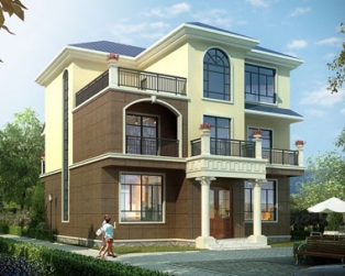 永云别墅AT1673自建实用简洁三层别墅设计施工图纸12mx12.9m