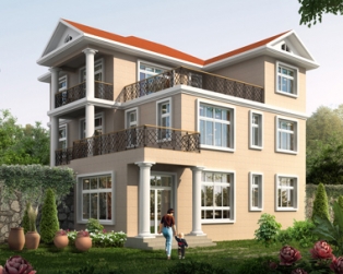 AT1771三层漂亮现代风格带屋顶花园复式楼别墅设计图纸12.6mX13.5m