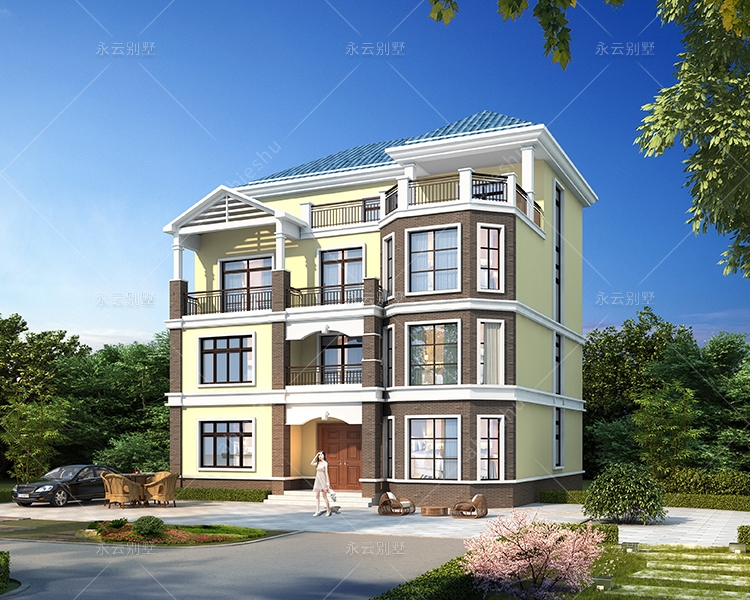 四层带电梯实用户型潮汕地区别墅定制设计案例