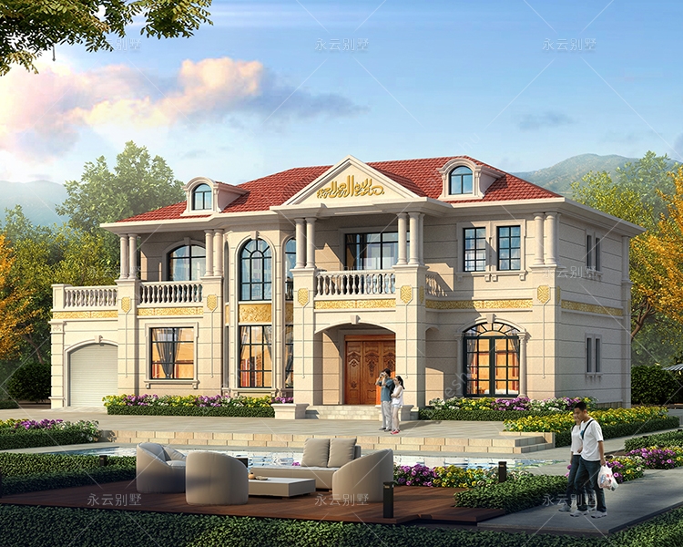 河北刘先生沉稳大气两层带车库及大露台五开间欧式别墅设计案例