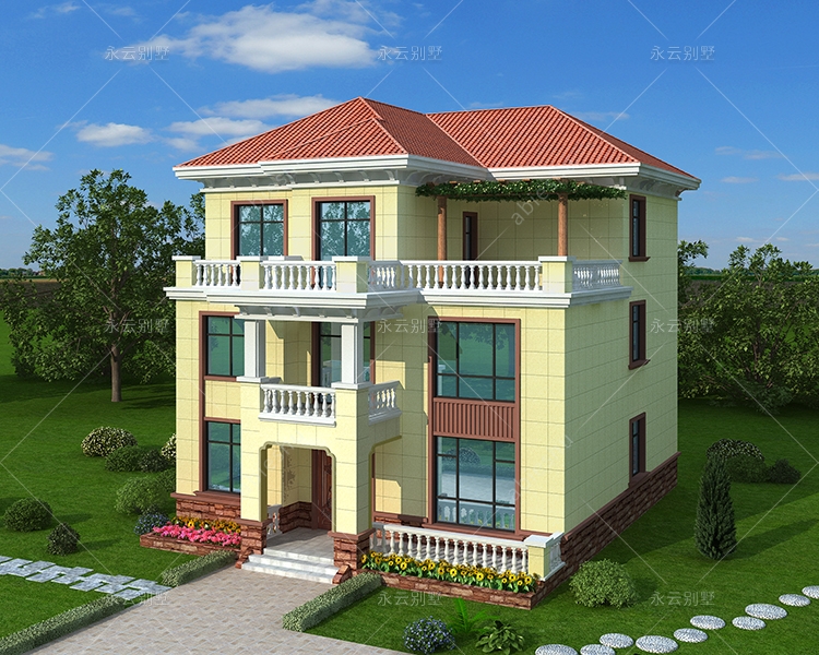 浏阳唐先生160平米简洁大方三层小别墅设计效果欣赏