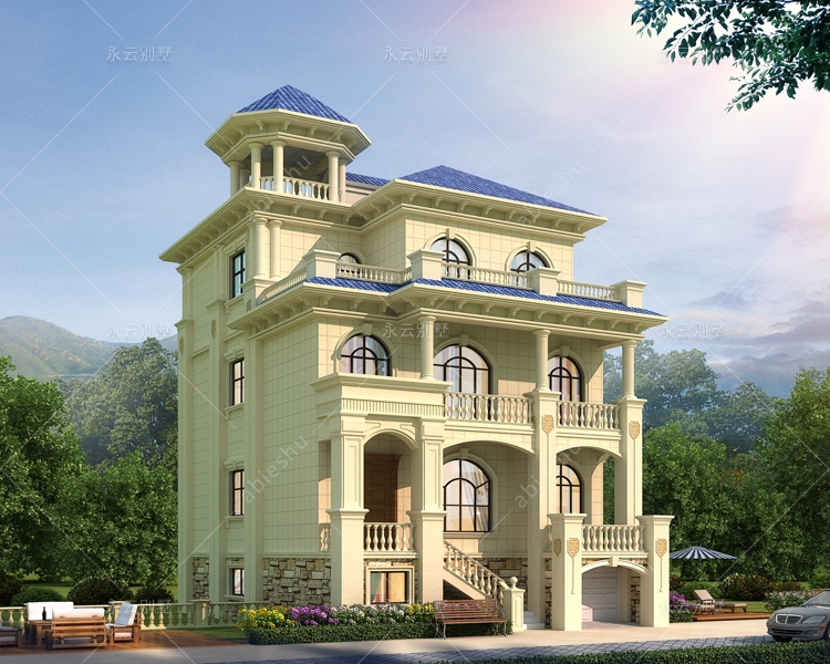 湖北荆州带架空地下室紧凑实用豪华自建别墅设计案例