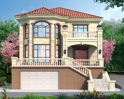 AT2912二层带架空层/大车库/传统堂屋/豪华大气别墅设计全套施工图纸11x17M