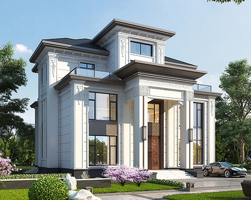 【实地设计】醴陵市邹府新中式三层带电梯与挑高客厅私人别墅定制设计